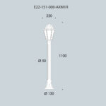 e22 bollard sizes