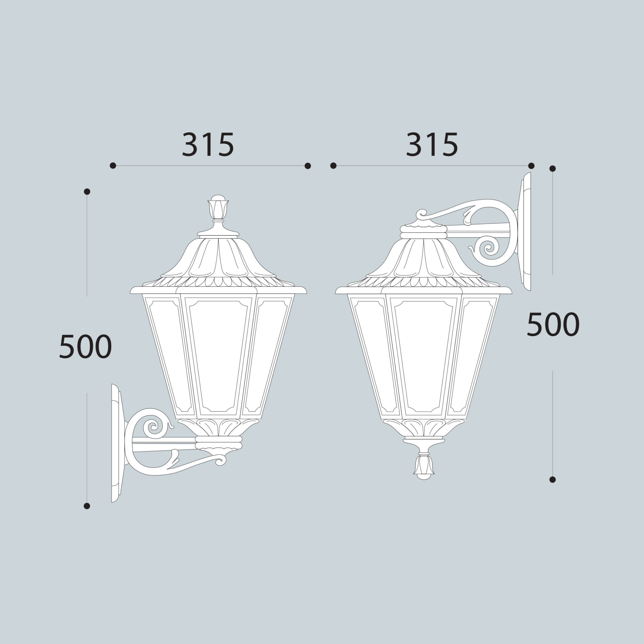 Bisso rut Wall Light Sizes