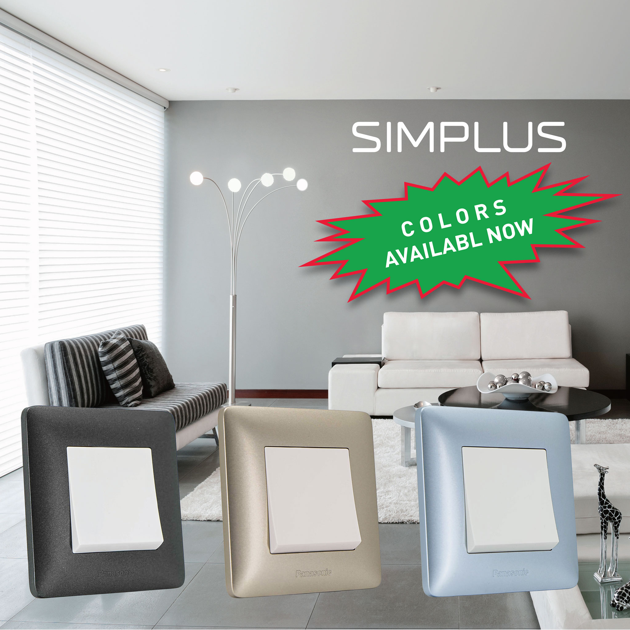 Panasonic Simplus colors available now