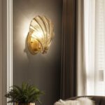 Modern Creative Sea Shell Shaped Glass Wall Light