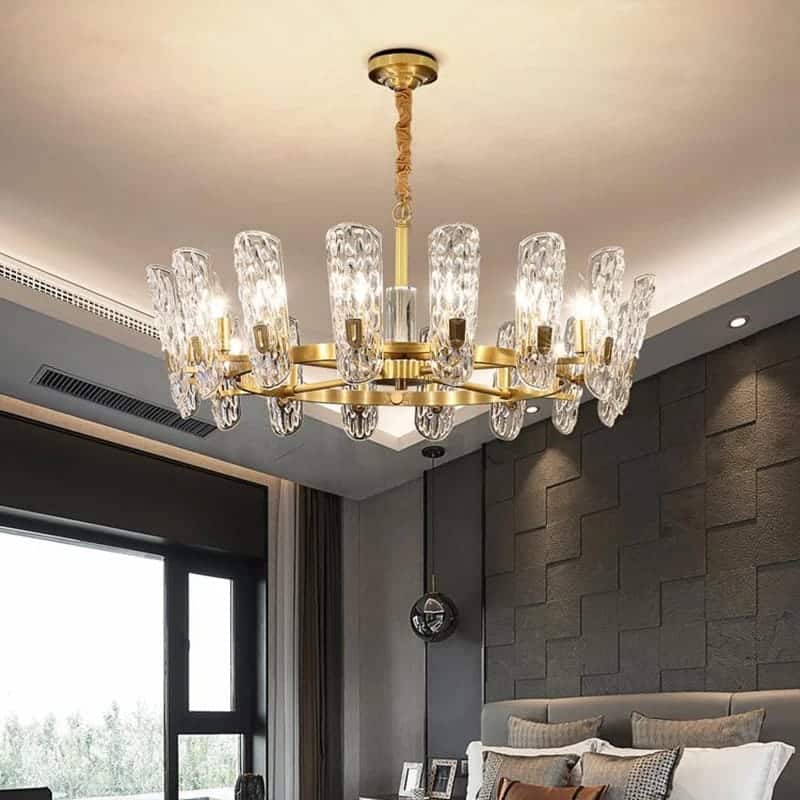 Water Pattern Glass Chandelier