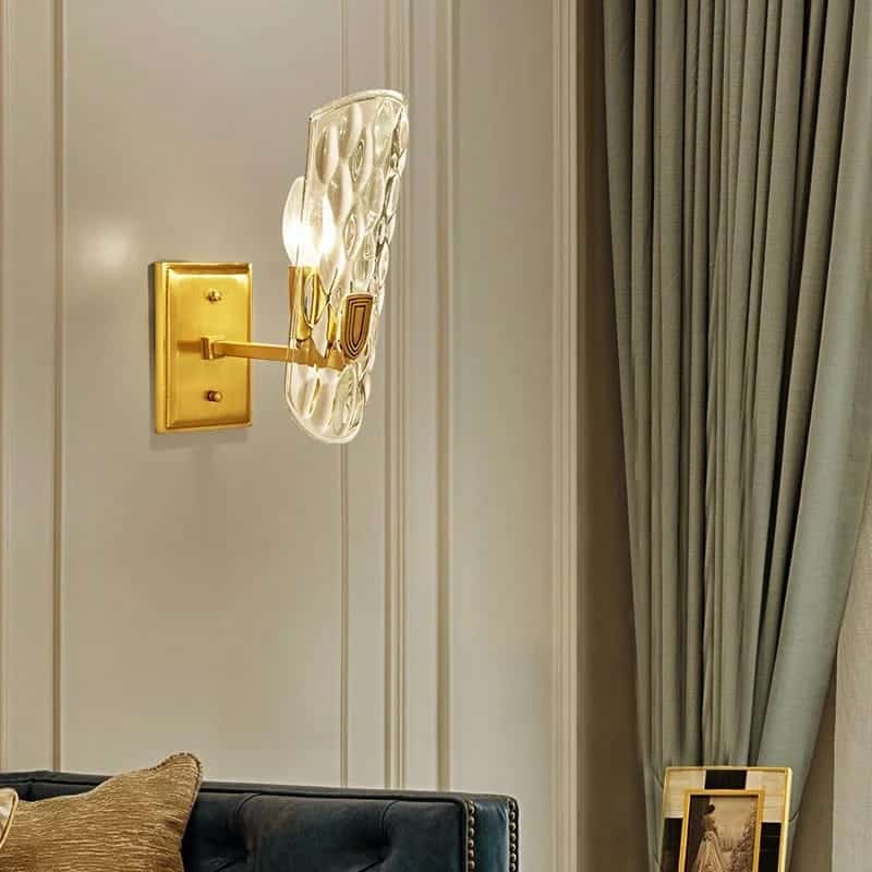 1 x Water Pattern Glass Wall Light