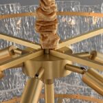 Modern Luxury ICE-CUBE Pattern Glass Round Chandelier top view