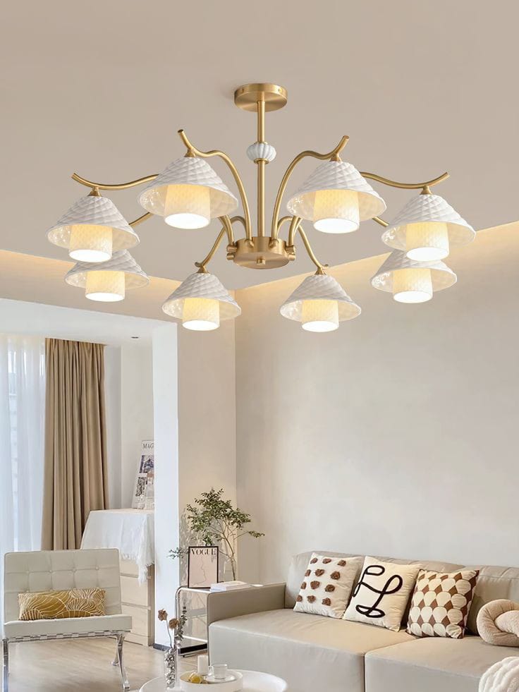 950mm Round Modern Luxury Ceramic Shades Chandelier