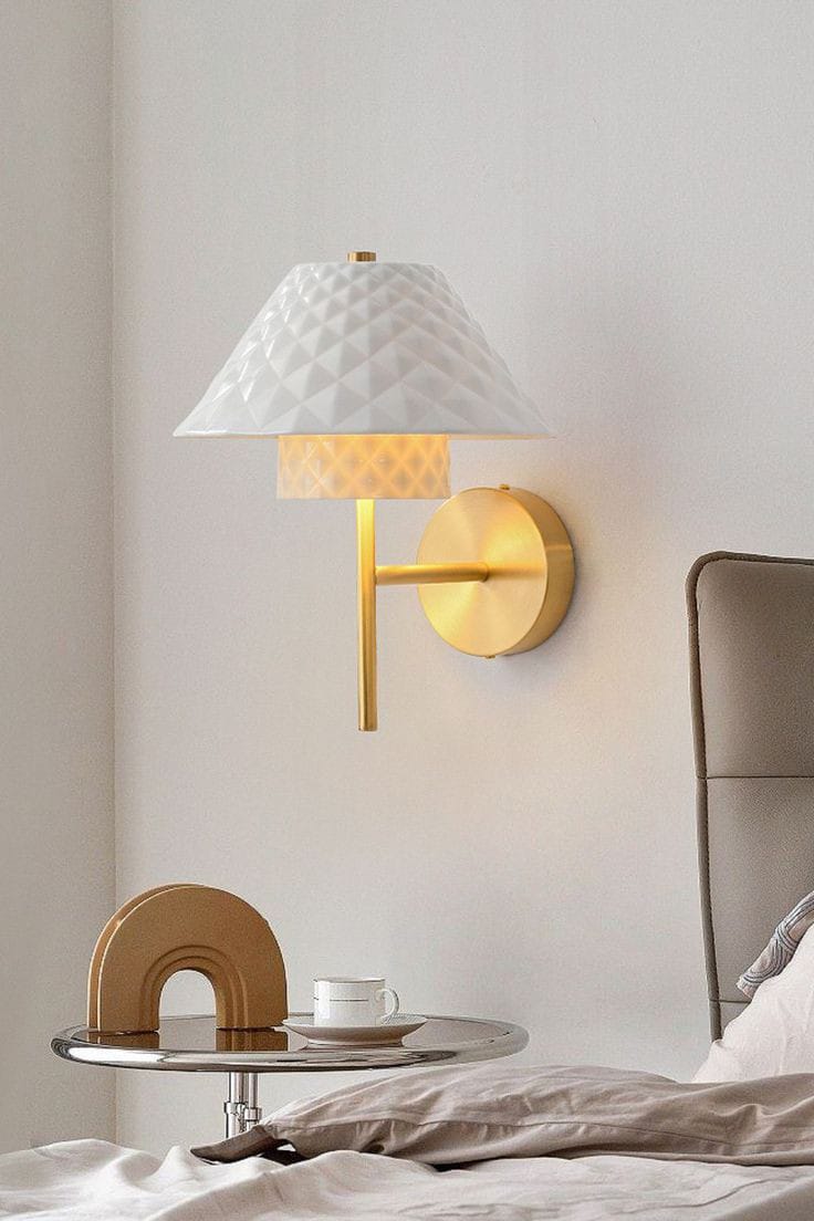 Modern Luxury Ceramic Shade Wall Light
