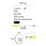 MASK Outdoor Wall Light-1871 gr technical detail