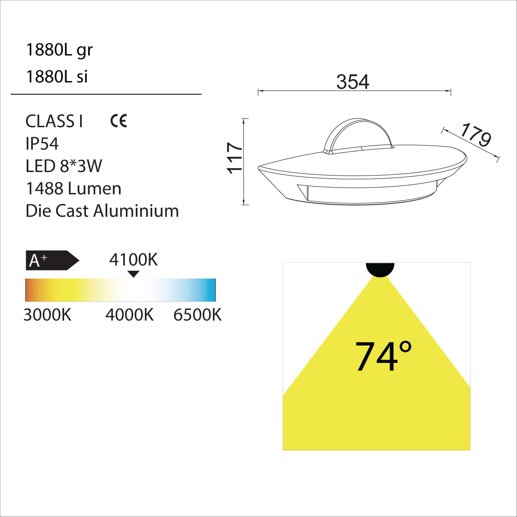 Ghost Outdoor Wall Light-1880L Technical Details