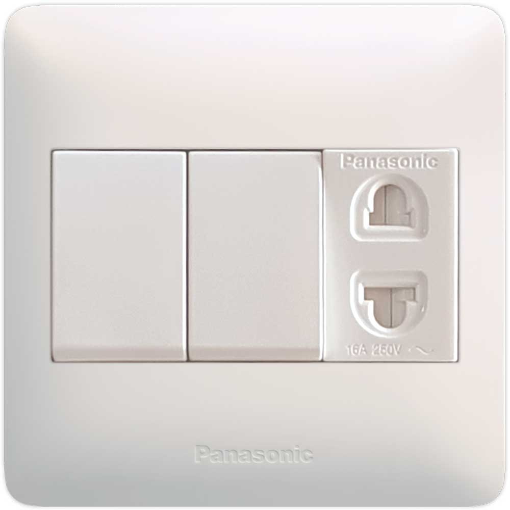 Panasonic Simplus Series 2-Switch+1-Socket