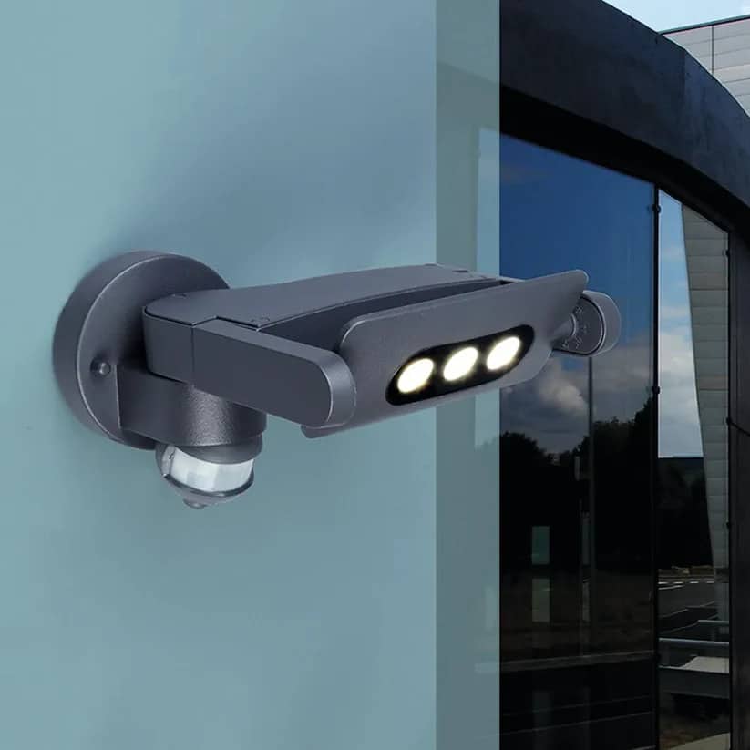MINI Outdoor Wall Light with sensor-6144s-1-PIR Grey Color