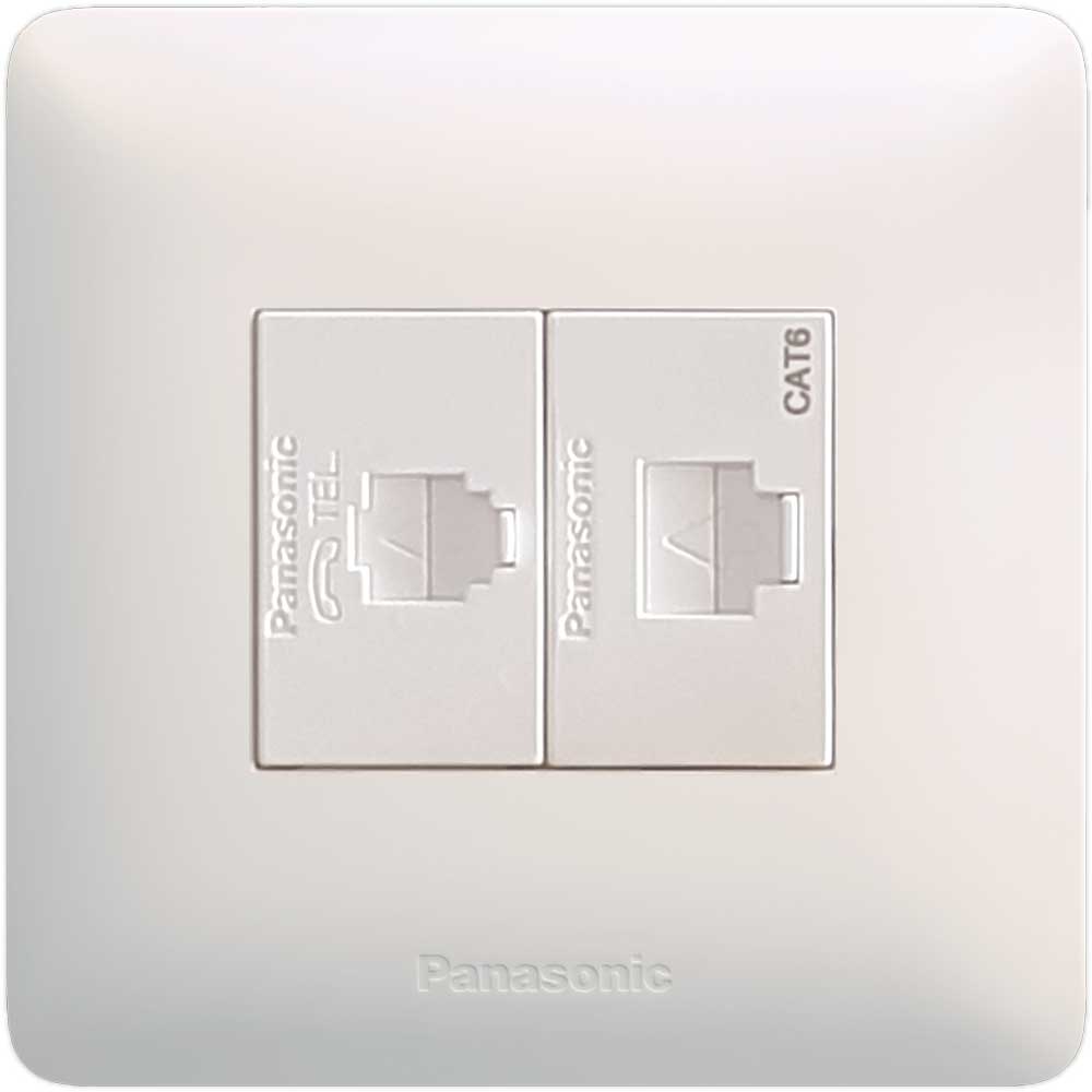 Panasonic Simplus Series Tel+Cat6 modulars