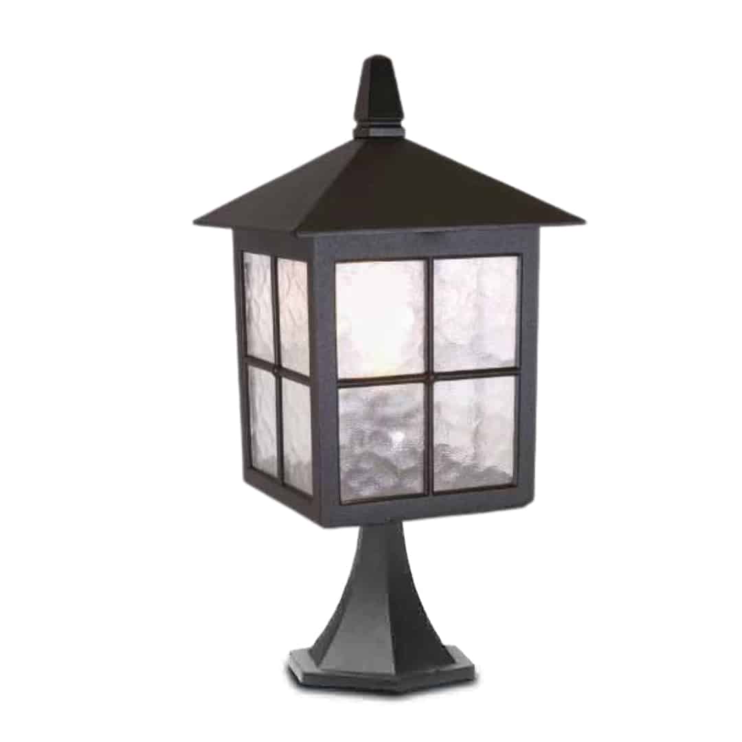 Pedestal Outdoor Lantern-1594 Black color