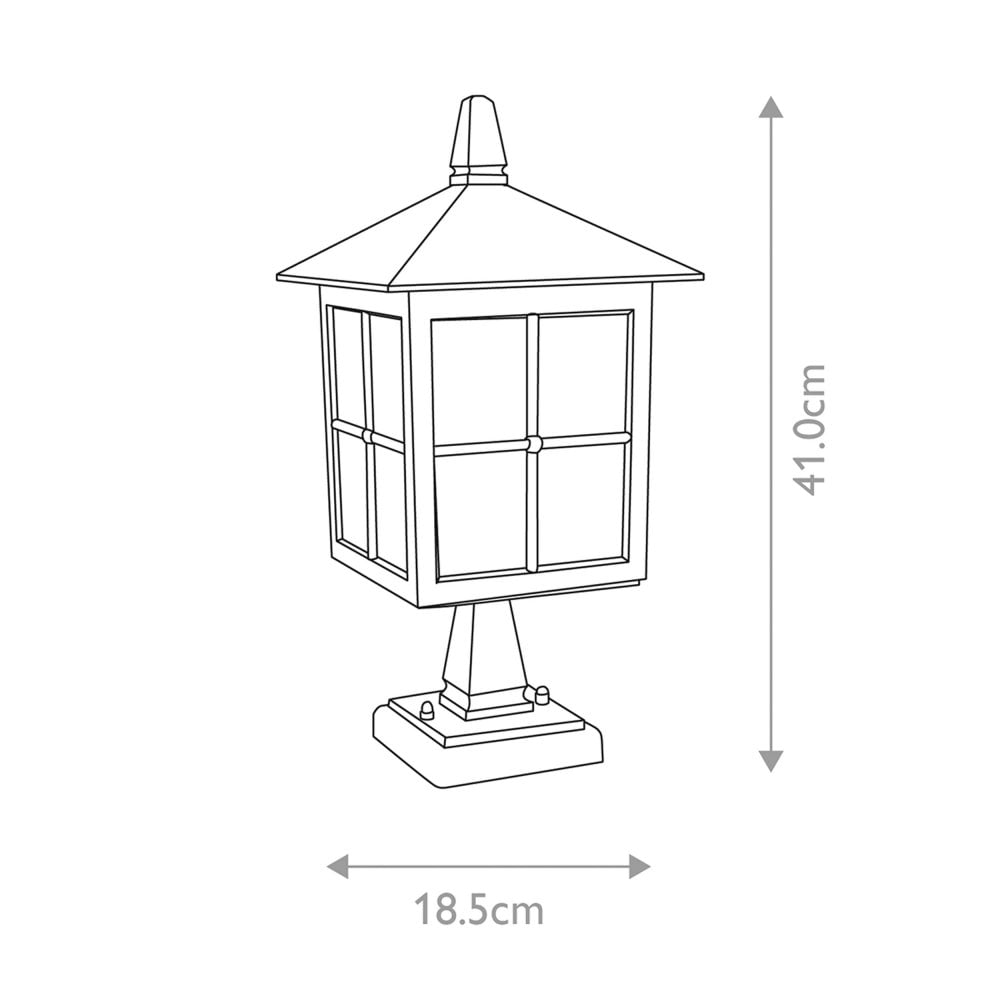 Pedestal Outdoor Lantern-1594 Bl size