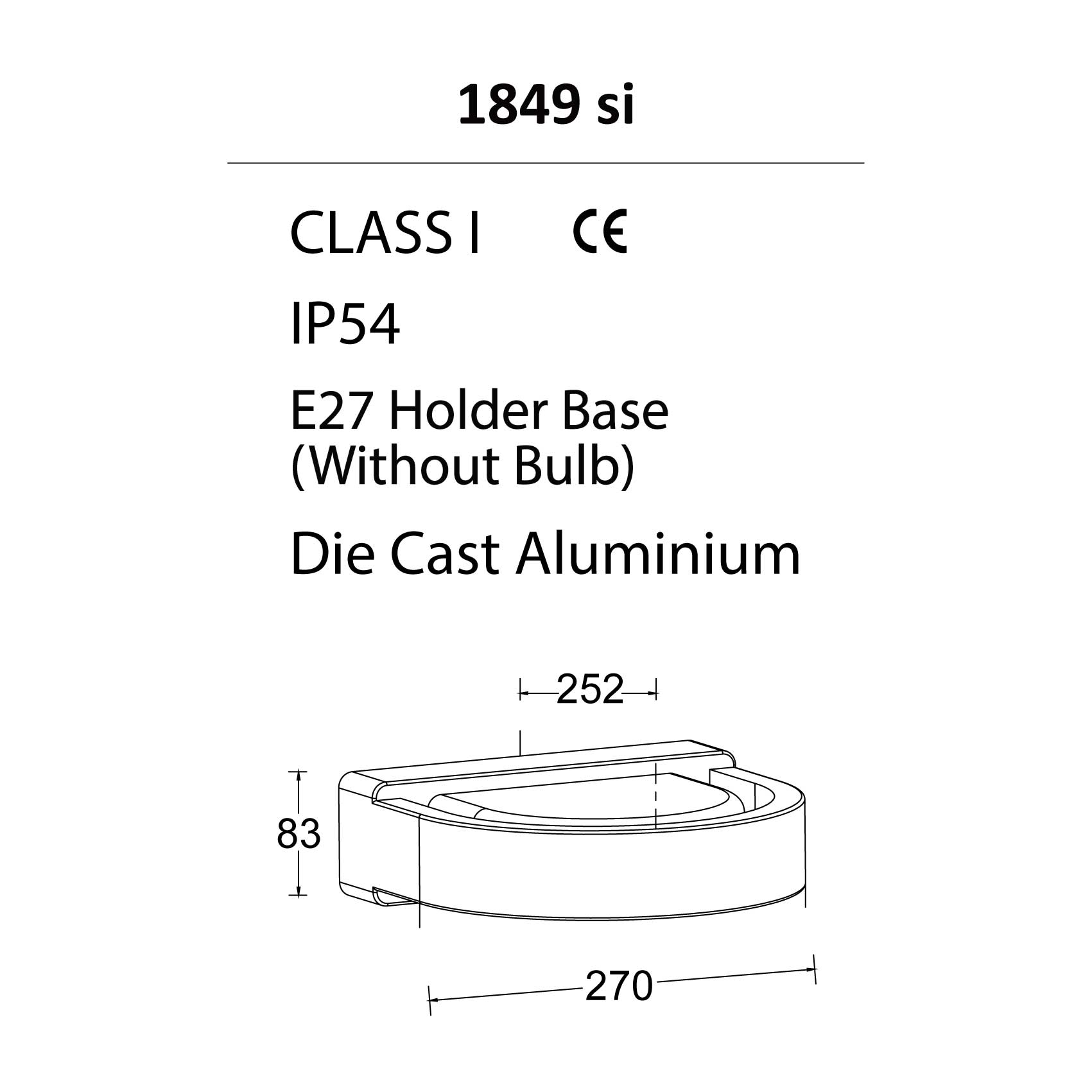 ORIGO Outdoor Wall Light-1849si technical details