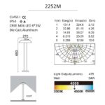 SPRIL Bollard 2252M-650 technical details