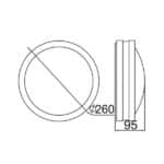 TITAN Outdoor Wall Light-3362 Gr Dimensions