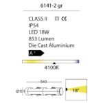 CYLIN Outdoor Wall Light-6141-2 Si technical details