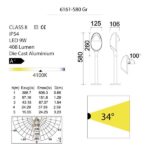 EGGO Bollard Light-6161-580 gr technical details