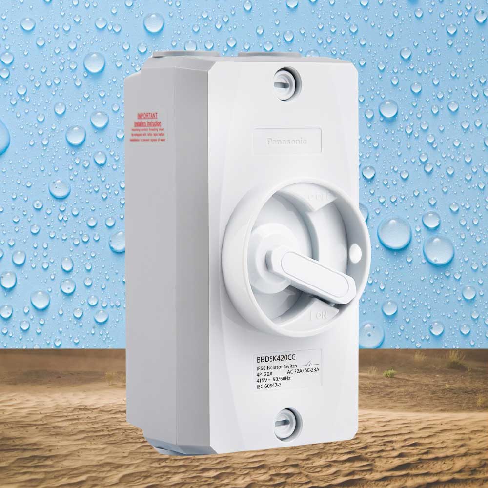 Panasonic Isolator Switch 4P 20A IP66 415V AC