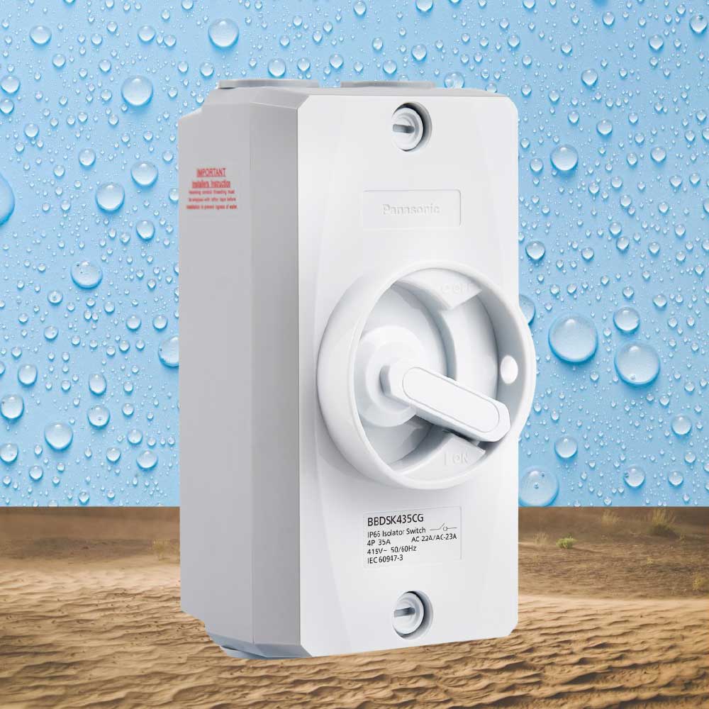 Panasonic Isolator Switch 4P 35A IP66 415V AC