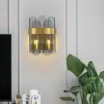 Modern Luxury Smoke Grey Glass Wall Lamp-6060-2