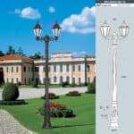 Ricu Bisso Rut 2L Post Light from Fumagalli Italy