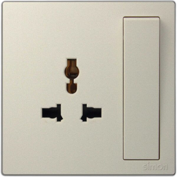 Simon 1G Multi plug International Socket 13A M3 Color-46