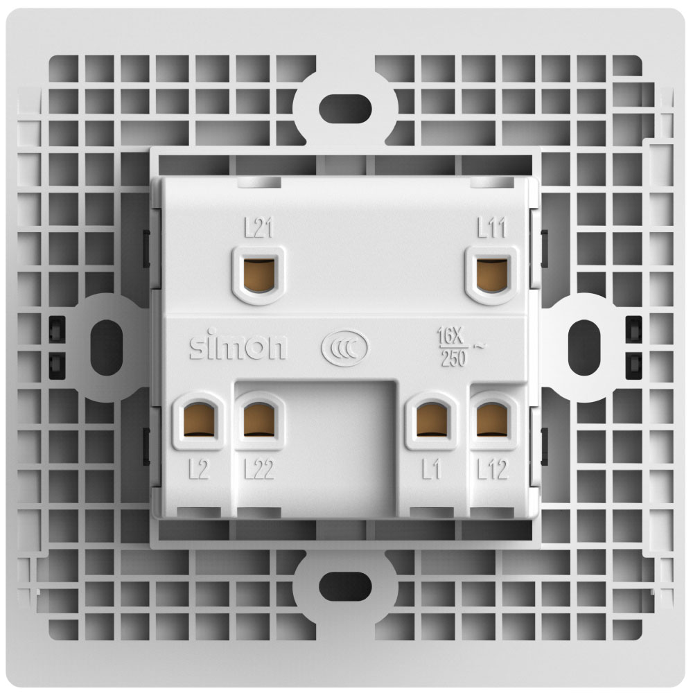 Simon 1G Intermediate SP Switch White