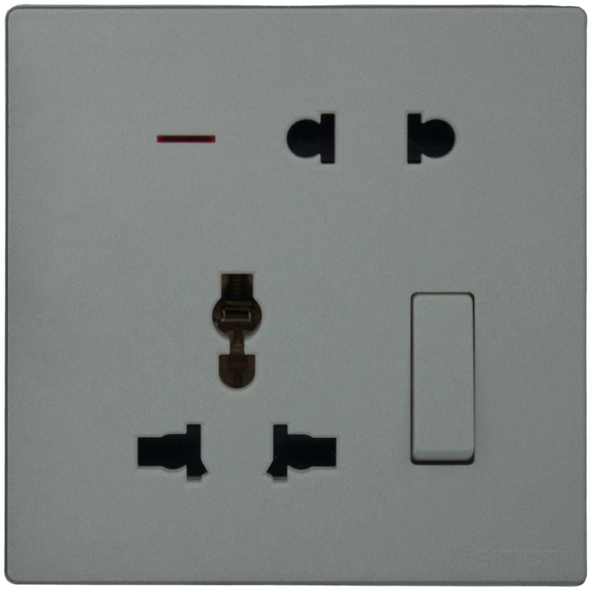 2pin Universal Socket with Switch M3-Color-6K