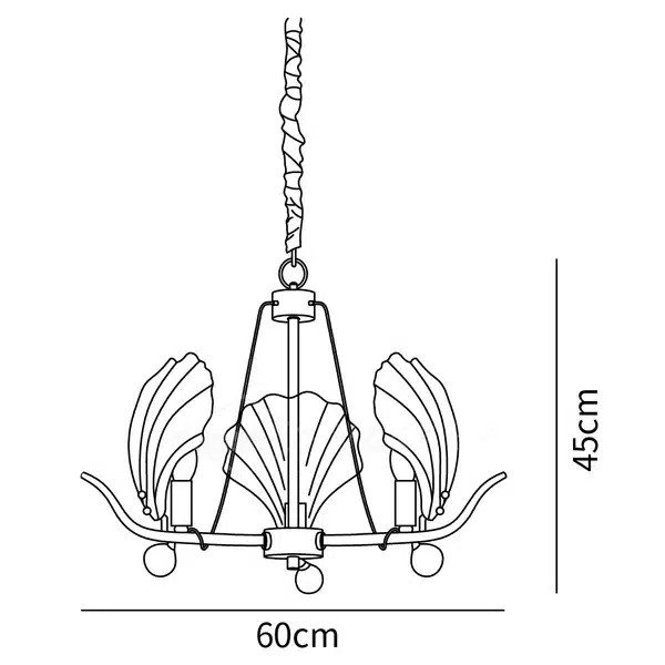 Creative Sea Shell Shaped Glass Chandelier-6011-3