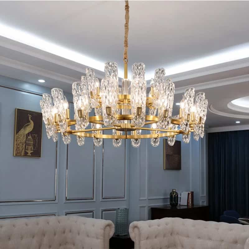 6026-105.jpg Water Pattern Glass Chandelier-6026