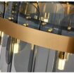 Smoke Grey Glass Oval Chandelier-6060