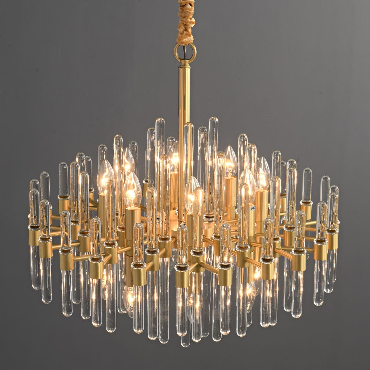 Modern Luxury Crystal Glass Rod Chandeliers 480mm