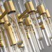 Modern Luxury Crystal Glass Rod Chandeliers