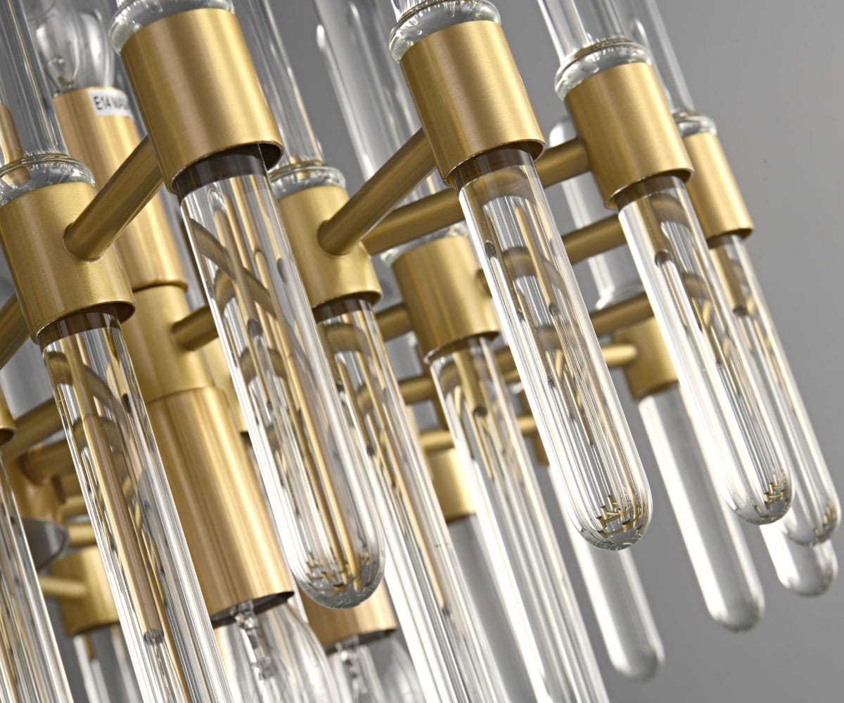 Modern Luxury Crystal Glass Rod Chandeliers