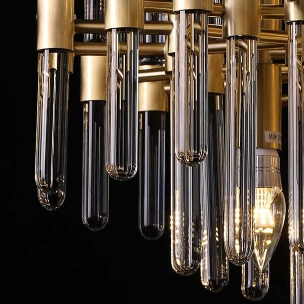 Modern Luxury Crystal Glass Rod Chandeliers