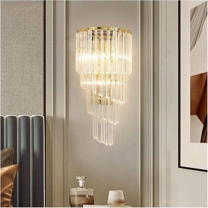 Modern Luxury Spiral Crystal Wall Light