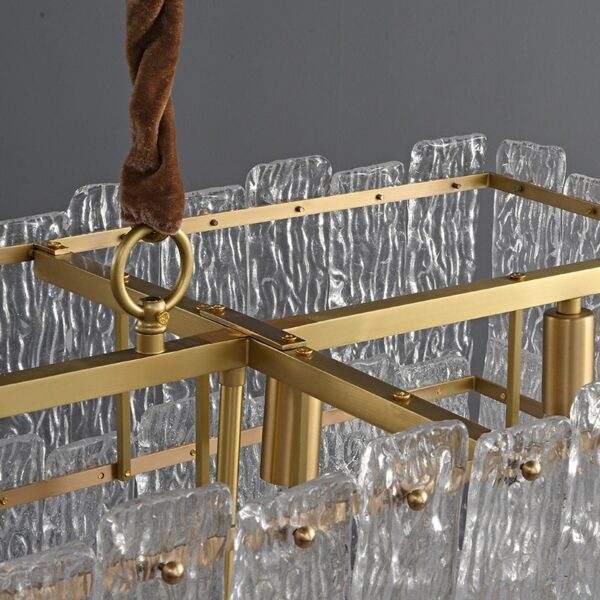 Modern ICECUBE Pattern Glass Chandelier-6315-12C