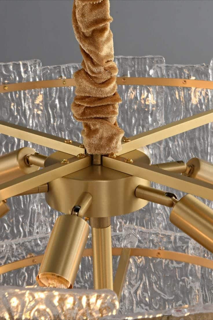 Modern ICECUBE Pattern Glass Chandelier-6315