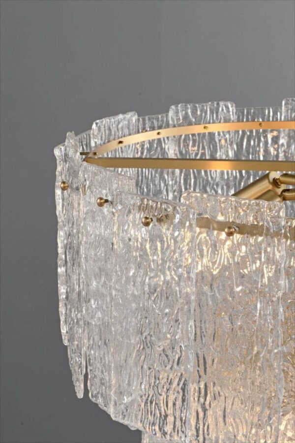 Modern ICECUBE Pattern Glass Chandelier-6315