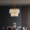 Modern ICECUBE Pattern Glass Chandelier-6315-6