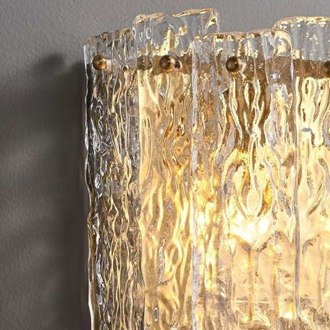 Modern ICECUBE Pattern Glass Wall Light-6315B