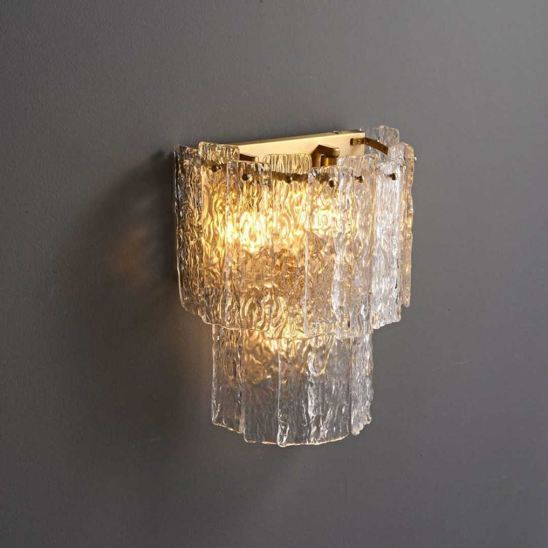 Modern ICECUBE Pattern Glass Wall Light-6315B