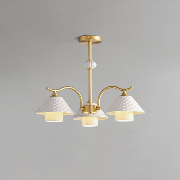 Ceramic Shade Chandelier-6329-3
