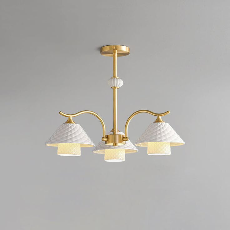 Ceramic Shade Chandelier-6329-3