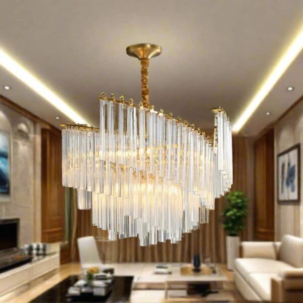 Modern Luxury Spiral Crystal Chandelier