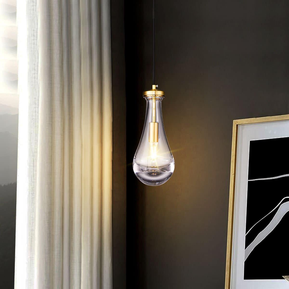 Modern Luxury Water Drop Shaped Pendant Light-3256