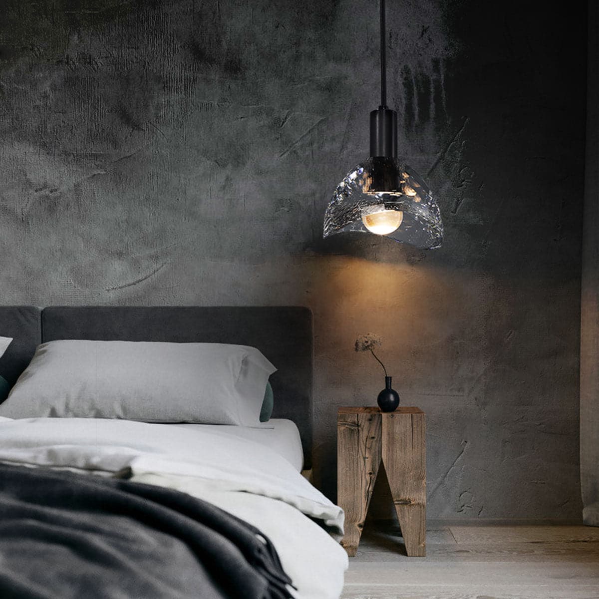 Nordic Style Mini Crystal Bowl Pendant Light-3263