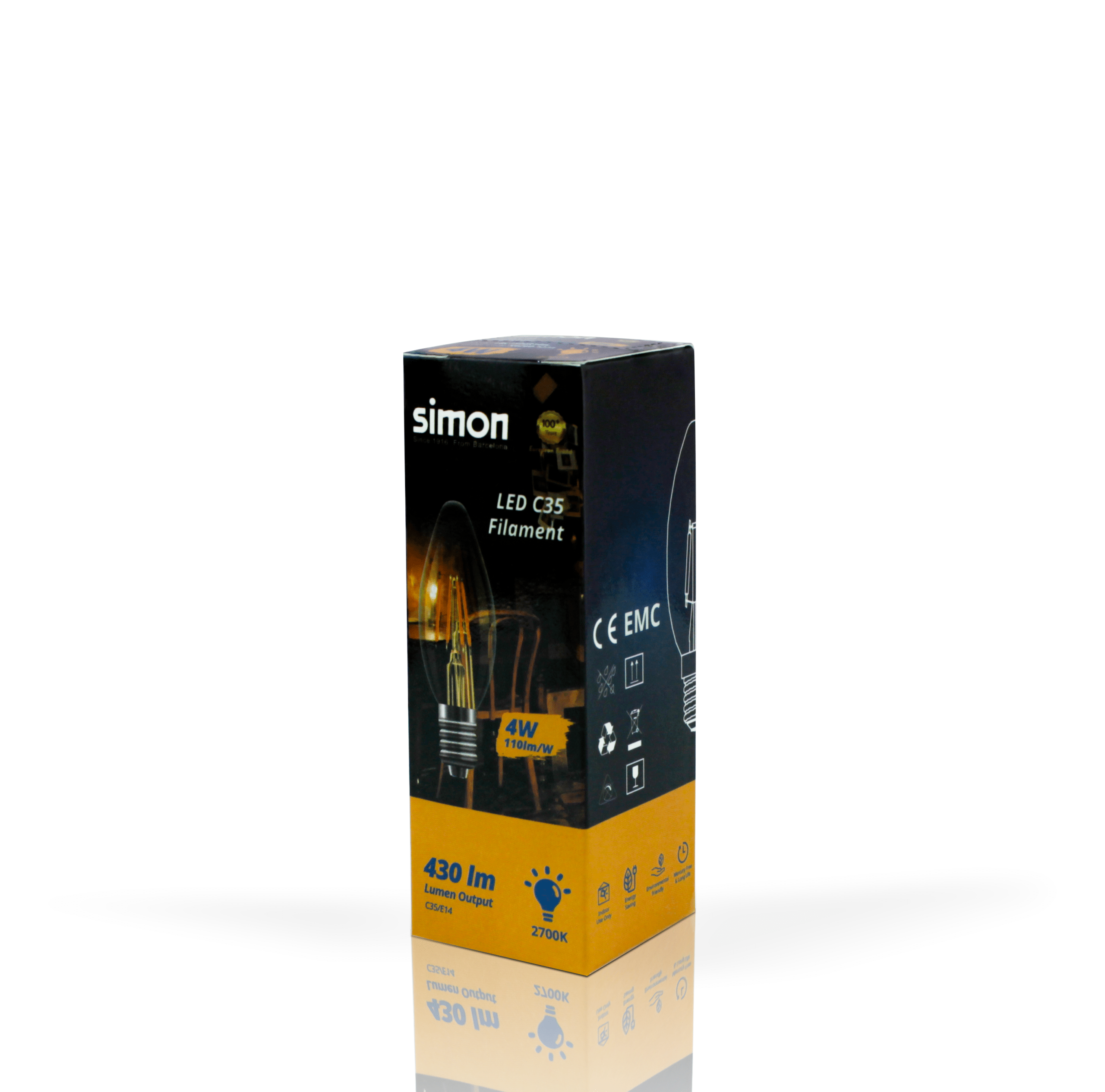 Simon LED C35 Filament Bulb Clear Type