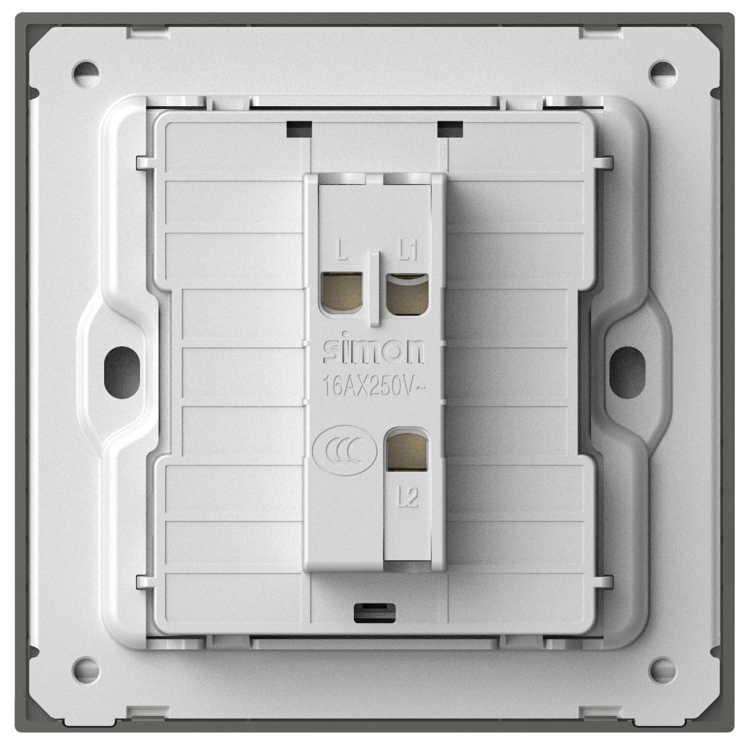 Simon 1G 2-Way Switch M7 Pc- Brushed Grey