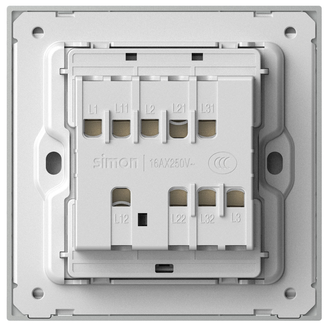 Simon 3G 2-Way Switch back view M7 Pc-White